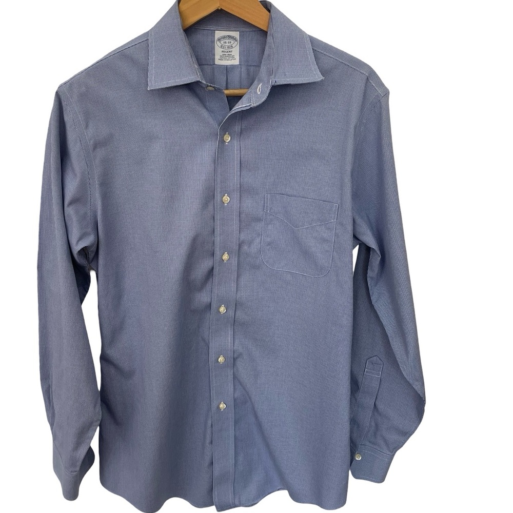 Brooks Brothers Button Down Dress Shirt - Blue